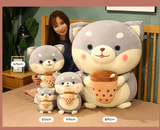 Bubble Tea Boba Shiba Inu Stuffed Animal Plush Toy