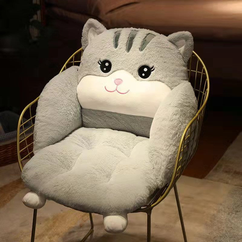 Cute Animals Chair Cushion Tiger Plush Seat Cushion