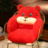 Cute Animals Chair Cushion Tiger Plush Seat Cushion