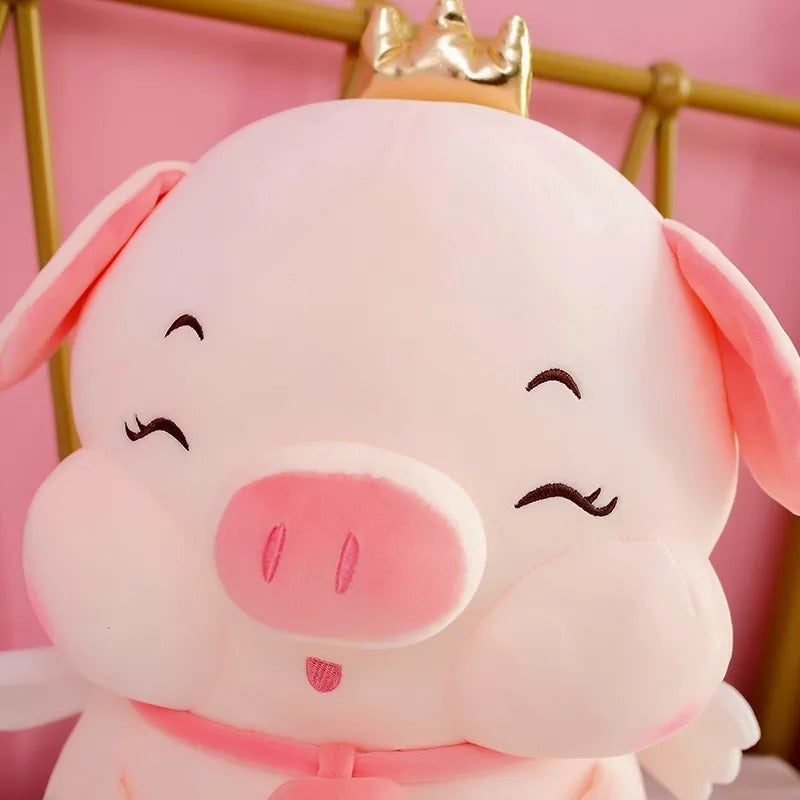 Cute Angel Pig with crown