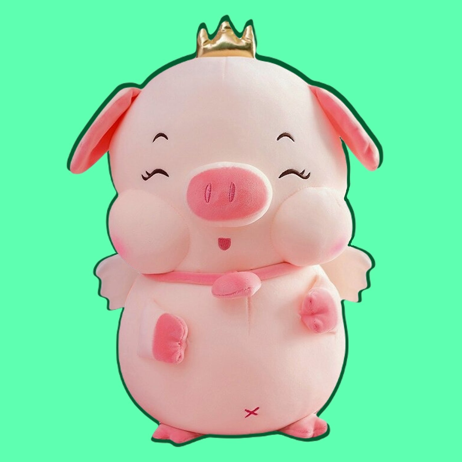 Cute Angel Pig with crown