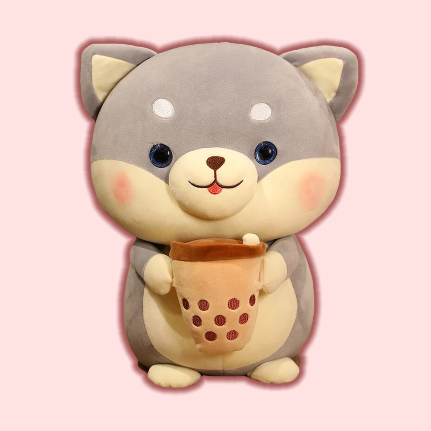 Bubble Tea Boba Shiba Inu Stuffed Animal Plush Toy